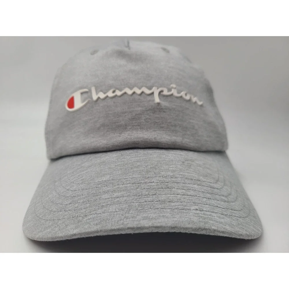 Champion Brand‎ Strapback Adjustable Hat Cap Polyester Blend Dad Men Women Gray